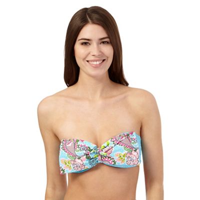 Floozie by Frost French Blue leopard paisley bikini top